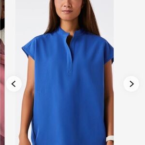 Figs Royal Blue Women's Blouse